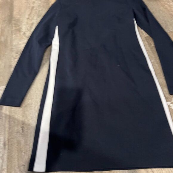 NWT Michael Kors side tuxedo stripe long sleeve dress size M - Picture 4 of 10